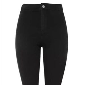 Topshop Joni Crop High-Waisted Black Skinny Jeans